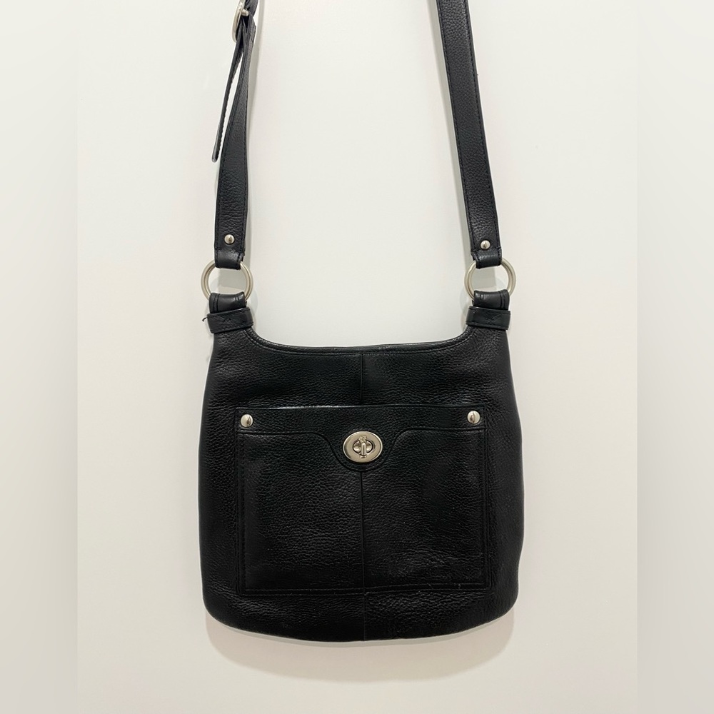 Black Leather Coach Crossbody
